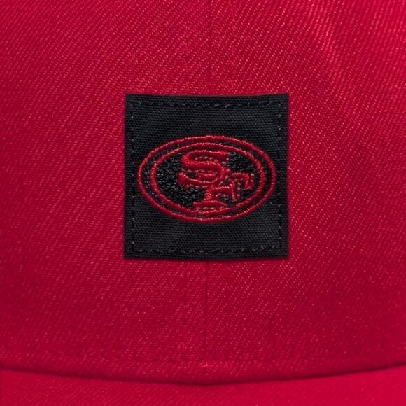 New Era San Francisco 49ers Scarlet Shanahan Square Trucker 9FIFTY Snapback Hat - Picture 6 of 9